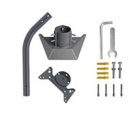 Starlink Gen 3 Kit de montage mural et de toit avec support d'angle réglable et adaptateur de tuyau pour antenne standard (V3) - Noir et gris