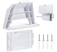 Starlink Gen 3 Support mural 2 en 1 pour routeur et bloc d'alimentation Starlink V3 Standard Dishy Mesh Router,ABS Stabilité Blanc