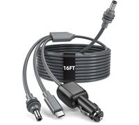Starlink Mini câble 3 en 1 de 5 m, 18 AWG Starlink Mini 100 W haute vitesse USB C/chargeur de voiture/câble d'alimentation CC vers DC pour allume-cigare de voiture Starlink Mini câble d'extension