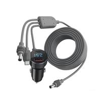 Starlink Mini câble d'alimentation 100 W 3 en 1 pour chargeur de voiture avec écran LED pour camping-car, bateau, camion - pour câble USB C pour câble DC 2 m (12 V-24 V 5 m)