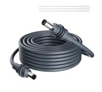 Starlink Mini câble d'alimentation CC de 9,1 m, rallonge de rechange DC5521 mâle vers mâle, en cuivre étamé, imperméable, résistant aux UV, connecteur nickelé pour une utilisation en extérieur, gris +