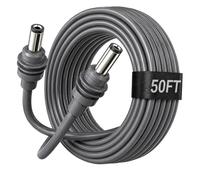 Starlink Mini câble d'alimentation de 15 m, DC5521 mâle vers mâle - Cordon d'alimentation CC vers CC - Câble d'alimentation étanche 18 AWG pour mini camping-car, camping, van, configuration extérieure