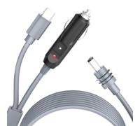 Starlink Mini câble USB C/allume-cigare vers DC 2 en 1 pour accessoires Starlink Mini 3 m 100 W Cordon d'alimentation Starlink pour cigarette/Type-C vers DC 5,5 x 2,1 mm étanche 18 AWG 3 m