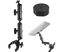 Starlink Mini support, extension à double bras long en aluminium, accessoires de montage Starlink, support de serrage réglable pour camping-cars, barres de toit, yacht, compatible avec adaptateur de