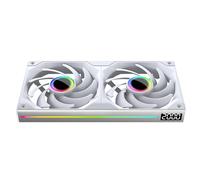 Starlink Single Frame Fan Unit with Speed Display,All-in-One Design,with 1/2/3 x 120 mm 2300RPM/66.6CFM/2.77mmH2O ARGB PWM Fan (2,WH,AL)