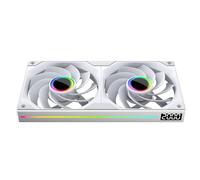 Starlink Single Frame Fan Unit with Speed Display,All-in-One Design,with 1/2/3 x 120 mm 2300RPM/66.6CFM/2.77mmH2O ARGB PWM Fan (2,WH Reverse Flow,AL)