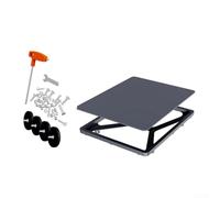 Starlink Support magnétique avec protection contre les intempéries pour Mini plaque arrière en alliage d'aluminium et polycarbonate 4 aimants pour montage stable sur véhicule Gris