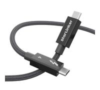 StarLinker Câble Thunderbolt 4 3m 240W Tressé, Charge PD, Transfert de données 40Gbps & 8K@60Hz 4K@144Hz, USB C pour Thunderbolt 3, USB4, MacBook Pro, iPad Pro, Docking, eGPU, Moniteur, SSD