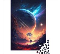 Starlit_Horizon_Landscape Puzzle de 1000 Pièces pour Adultes Rectangulaire Créatif Puzzle en Bois Jeu d'ingéniosité (75x50cm)