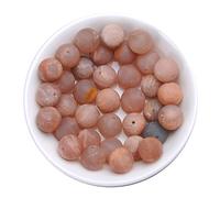 STARLOONG Perles en pierre naturelle de 8 mm - Pierre de lune mate - Pierre d'énergie et de guérison - Pour la fabrication de bijoux - 1 fil de 38 cm