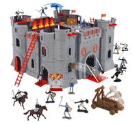 STARLUX - Château Fort avec figurines - Modèle Le château noir - Pour enfant à partir de 3 ans