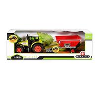 STARLUX - Coffret de Jouet Tracteur Claas Celtis 446 avec sa remorque à Grains - Existe en 4 Versions différentes - Jouet Enfant 3 Ans et Plus - 802038