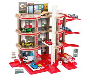 STARLUX - Super Garage Total avec Station-Service Complète 4 Niveaux - Dès 3 Ans - Fabriqué en Europe - 401006