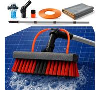 STARLYF Balai de nettoyage Hydrocleaner 3,6 m + serviette à séchage rapide, alimenté par eau, doseur de savon, nettoyage des panneaux solaires, lavage de camions, bus, voitures, plafonds