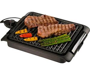 STARLYF Barbecue électrique de Table SMOKEFREE GRILL, Comme Vu à la TV, Grill Électrique sans fumée Outil de cuisine Grillade Barbecue intérieur Surface en grès