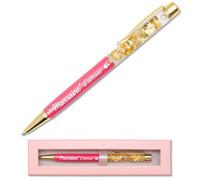 StarMaker Stylo Marraine d'amour Rose à la feuille d'or gravé avec coffret - Idée cadeau marraine original - Stylo métal personnalisé, cadeau de naissance, gravure française