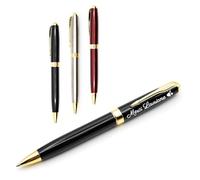 StarMaker Stylo personnalisé doré avec gravure - Prénom, remerciement, entreprise, mariage, cadeau chic et original, texte avec icônes et décorations personnalisables, gravure laser