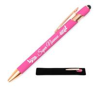 StarMaker Stylo personnalisé Super Nounou - Stylo métal 2 en 1 avec étui cadeau, personnalisé avec gravure, remerciement nounou original et chic