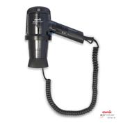 Starmix Starmix Sèche-cheveux manuel avec support mural en plastique noir Quantité:1