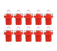 Starnearby 10PCS Ampoules Tableau de Bord LED T5 B8.5D 12V 2W, Éclairage Intérieur de Tableau de Bord Voiture (Rouge)