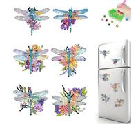 Starnearby 6 Pièces Autocollant Magnétique Frigo, Diamond Painting Magnet Frigo Bricolage, Aimants de Réfrigérateur, Aimants décoratifs pour Réfrigérateur, Tableau Blanc, Tableau d'affichage