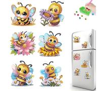 Starnearby 6 Pièces Autocollant Magnétique Frigo, Diamond Painting Magnet Frigo Bricolage, Aimants de Réfrigérateur, Aimants décoratifs pour Réfrigérateur, Tableau Blanc, Tableau d'affichage
