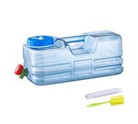 Starnearby Bidon d'eau 5L-22L avec Robinet, Réservoir d'eau Potable, Jerrican Alimentaire Camping, Conteneur d'eau sans BPA avec Tuyau et Brosse pour Camping, Randonnée (10L a)