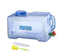 Starnearby Bidon d'eau 5L-22L avec Robinet, Réservoir d'eau Potable, Jerrican Alimentaire Camping, Conteneur d'eau sans BPA avec Tuyau et Brosse pour Camping, Randonnée (22L)