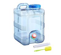 Starnearby Bidon d'eau 5L-22L avec Robinet, Réservoir d'eau Potable, Jerrican Alimentaire Camping, Conteneur d'eau sans BPA avec Tuyau et Brosse pour Camping, Randonnée