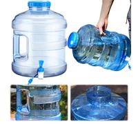Starnearby Bidon d'eau avec Robinet 6L-18L, Réservoir d'eau Potable, Jerrican Alimentaire Camping, Conteneur d'eau sans BPA avec Brosse pour Camping, Randonnée, Barbecue, Pêche (11.3L Bleu)