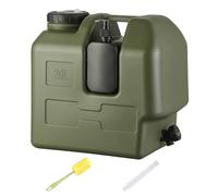 Starnearby Bidon Eau avec Robinet, Réservoir Eau Potable, Jerrican Alimentaire en HDPE, Conteneur d'eau sans BPA avec Bouteille de Savon pour Camping, Randonnée, Barbecue, Pêche (20L Vert a)