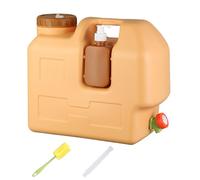Starnearby Bidon Eau avec Robinet, Réservoir Eau Potable, Jerrican Alimentaire en HDPE, Conteneur d'eau sans BPA avec Bouteille de Savon pour Camping, Randonnée, Barbecue, Pêche (15L Kaki)