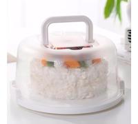 Starnearby Boîte à Gâteaux de Transport, Multifonction, Porte Gâteau avec Couvercle et Poignée Portable en Plastique, Présentoir à Cupcake, Conteneur à Gâteaux de 6 à 8 Pouces (Transparent)