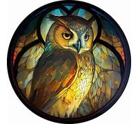Starnearby Broderie Diamant Kit Complet Animaux Chouette Bricolage Diamond Painting Vitrail Diamant Rond Peinture Mosaïque Point de Croix Diamant Peinture Diamant 5D Complet Décoration 30x30cm