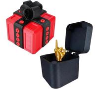 Starnearby Cadeau Amusant pour Homme, Boite Cadeau Surprise Doigt, Coffret Surprise pour Farces et Attrapes avec Vis Imprimées en 3D, Cadeaux de Noël (Rouge et Noir)