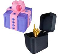 Starnearby Cadeau Amusant pour Homme, Boite Cadeau Surprise Doigt, Coffret Surprise pour Farces et Attrapes avec Vis Imprimées en 3D, Cadeaux de Noël (Violet et Rose)