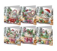 Starnearby Carte de Vœux de Noël, Diamond Painting Carte de Noël Bricolage, Carte Broderie Diamant Noel avec Enveloppes, Cartes de Noël Faites à la Main, Cadeau de Noël