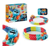 Starnearby Circuit de Course Flexible Antigravité, Circuit de Voiture Electrique, Jeux de Voiture avec Rail Lumineux, Assemblage à Volonté, Cadeau Enfants 3-8 Ans (46PCS)