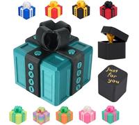 Starnearby Coffret Cadeau Humoristique Adulte, Boite Cadeau Surprise Doigt, Coffrets Cadeaux Agaçant Imprimé en 3D, Coffrets Surprise pour Noël, Halloween, Anniversaire (Vert foncé et noir)