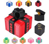 Starnearby Coffret Cadeau Humoristique Adulte, Boite Cadeau Surprise Doigt d'honneur, Coffrets Cadeaux Agaçant Imprimé en 3D, Coffrets Surprise pour Noël, Halloween, Anniversaire (Rouge et noir)