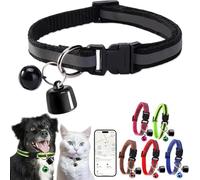 Starnearby Collier GPS Animaux, Anti-Perte, Traceur GPS Chat, Traqueur GPS Chien, Collier Traceur GPS Chien et Chat, Localisateur GPS Chien et Chat Compatible avec iOS et Android (Noir)
