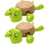 Starnearby Dessous de Verre Tortue 3D, sous Verre Tortue Imprimé en 3D, Tapis de Tasse avec Expression Amusante lorsqu'on Pose Un Verre sur Le Dos, Cadeau Créatif (2 Pièces, Vert C)