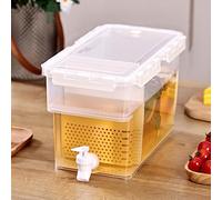 Starnearby Distributeur de Boisson 6L Avec Robinet, Jus de Fruit Réfrigéré Grande Capacité, Bouilloire Froide Avec Filtre pour Réfrigérateur