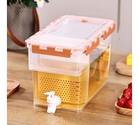 Starnearby Distributeur de Boisson avec Robinet 6L, Distributeur de Jus de Fruit Réfrigéré Grande Capacité, Bouilloire Froide avec Robinet et Filtre, Distributeur d'eau pour Réfrigérateur