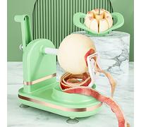 Starnearby Éplucheur de Pommes Rotatif éplucheur de Fruits et Légumes Pèle Pomme Multifonctionnelle avec Lames en Acier Inoxydable Coupe Pomme Ustensile de Cuisine