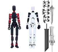 Starnearby Figurine d'action Titan 13, T13 Action Figurine Robot Mobile Multi-articulations, Assemblage Terminé, Figurine Impression 3D, Figurine Mobile T13, Décoration de Bureau, Cadeau