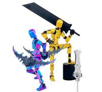Starnearby Figurine d'action Titan 13, T13 Action Figurine Robot Mobile Multi-articulations, Assemblage Terminé, Figurine Impression 3D, Figurine Mobile T13, Décoration de Bureau, Cadeau