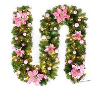 Starnearby Guirlande de Noël LED 2,7 m - Sapin Artificiel Lumineuse, Decoration pour Cheminée, Escalier, Porte