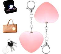 Starnearby Lampe de Sac à Main Tactile, Lampe de Poche Rechargeable, Lampe Torche, Porte-clés Lumineux Pendentif LED, Cadeau pour Maman, Femmes et Filles (2pcs Cœur rose)