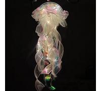 Starnearby Lampe Méduse LED à Piles, Lanterne Méduse à Suspendre, Veilleuse Méduse Lampe Méduse Lumineuse, Lampe Décorative d'ambiance, Décoration de Fête Cadeau pour Enfants et Filles